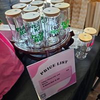 Drinking glass at Hella Plants Market in Oakland