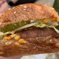 Bourbon burger  at NahMaStay Vegan in Bronx
