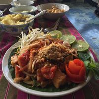 vegan pad Thai!  at On's Thai Isaan in Kanchanaburi