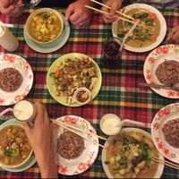 lots of options! at On's Thai Isaan in Kanchanaburi