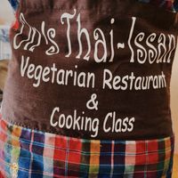 Cooking class apron  at On's Thai Isaan in Kanchanaburi