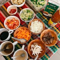 Cooking class mise en place  at On's Thai Isaan in Kanchanaburi