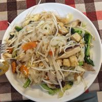 Pad Thai (no egg, not spicy) (80 Baht) at On's Thai Isaan in Kanchanaburi