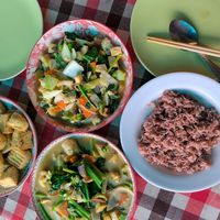 A perfect place to have satisfied traditional Thai meal. Good vibes and big portions. at On's Thai Isaan in Kanchanaburi