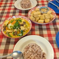 Penang curry (with the tofu) at On's Thai Isaan in Kanchanaburi