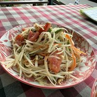 Som tum   at On's Thai Isaan in Kanchanaburi