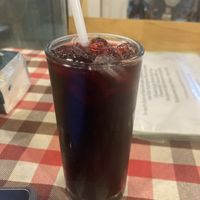 Hibiscus tea  at On's Thai Isaan in Kanchanaburi