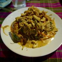 Banana flower salad FTW!  at On's Thai Isaan in Kanchanaburi