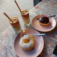 Lemon tart & Boston cream at Brammibal's Donuts - Jungfernstieg in Hamburg