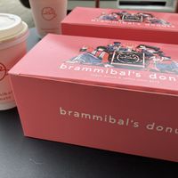 Cute pink color scheme  at Brammibal's Donuts - Jungfernstieg in Hamburg