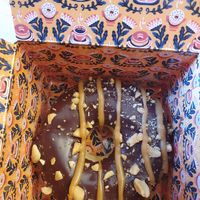 New peanut caramel donut at Brammibal's Donuts - Jungfernstieg in Hamburg