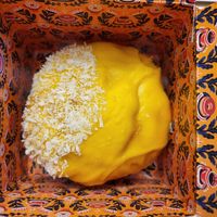 Mango sticky Rice Donut at Brammibal's Donuts - Jungfernstieg in Hamburg