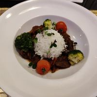 Rice with soy goulash (main course) at Lifestyle Resort Zum Kurfürsten in Bernkastel-kues