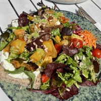 Bread with anti past and salad  at MalinaStories in Hamburg