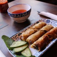 Vegan fried spring rolls at Ngon  in Newcastle Upon Tyne