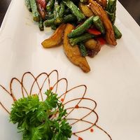 Fried eggplant with beans at Canton Hong Kong Restaurant in Hamilton