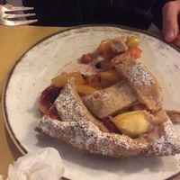 An apple tart worth fighting over. at Il Vegetariano in Florence