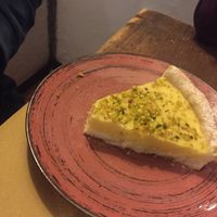 A scrumptious custard tart. at Il Vegetariano in Florence