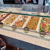 Some of the vegan salad options at SYD - Soul Origin - T2  in Mascot