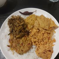 Rice and curry set (takeaway) at Manel Lanka in Bangkok