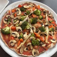 Vegan pizza  at Nueva Tahona Pizzeria in Frigiliana