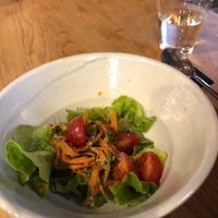 Salad - the cherry tomatoes were sweet and delicious. at CAFENeKKO ｰ カフェネッコ in Uda