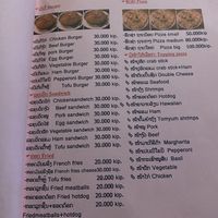 Burger  at Six Friends Restaurant in Thakhek