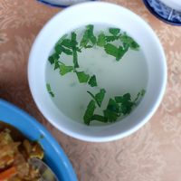 Vegetable broth at Six Friends Restaurant in Thakhek