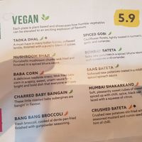 Small plates menu at Babul's in Darlington