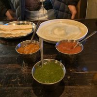  Popadom and naga, mumbai and lime pickle  at Babul's in Darlington