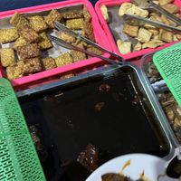 Tempeh and tofu  at Warung Rezeki in 