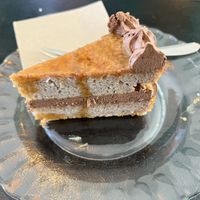 GF banana caramel chocolate cake  at Grumpy Mamas in Monchique