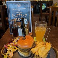Royal vegan burger (inc hashbrowns!) £14 at The Royal Shepherd Inn in Skipton