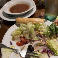Soup, salad and breadsticks   at Olive Garden in Champaign