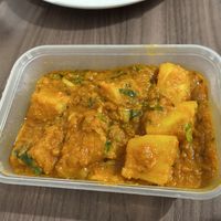 Bombay Aloo (potatoes cooked with spices)  at The Thali Thal in North London