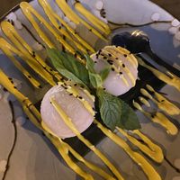 Mochi ice for desert  at Zen Chay in Cologne