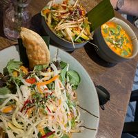 Summer salad, coconut curry at Zen Chay in Cologne