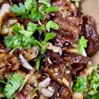 Udon noodles with barbecue mock duck  at Vinh Loi Tofu in Reseda