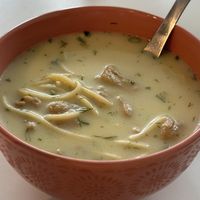 “Chicken” noodle soup   at Lana's Kitchen in Toronto