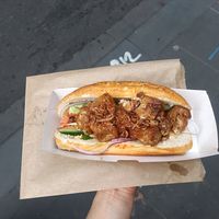 veganised tofu banh mi! so crisp and yum at Heart Baker in Melbourne