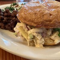 Lobster roll, kale salad, baked beans  at J.E.S. (Just Eat Some) - Pop-Up in Sebastopol