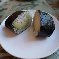 Avocado Onigirazu at Kame Japanese Bakery in Berlin