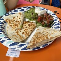 Plain quesadilla, perfect for kids  at El Nopalito Vegan Taqueria in Hollywood