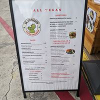 Sign at El Nopalito Vegan Taqueria in Hollywood