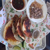 Birria tacos  at El Nopalito Vegan Taqueria in Hollywood