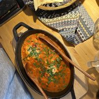 Shakshuka with eggs (vegan version available)  at Café Caspi in Bochum