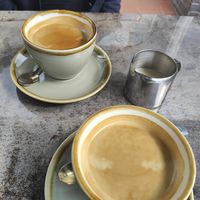 Leckere Cafe Crema mit Hafermilch   at Goldherz in Hamburg