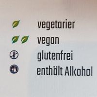 Zwei Blätter für "vegan" at Wena Restaurant in Swinoujscie