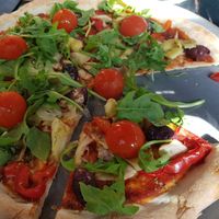 Pizza Vegetariana ohne Mozzarella at Wena Restaurant in Swinoujscie
