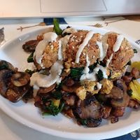 Incredible vegan scramble. I opted to forego tomatoes at Bigod's Kitchen in Bungay